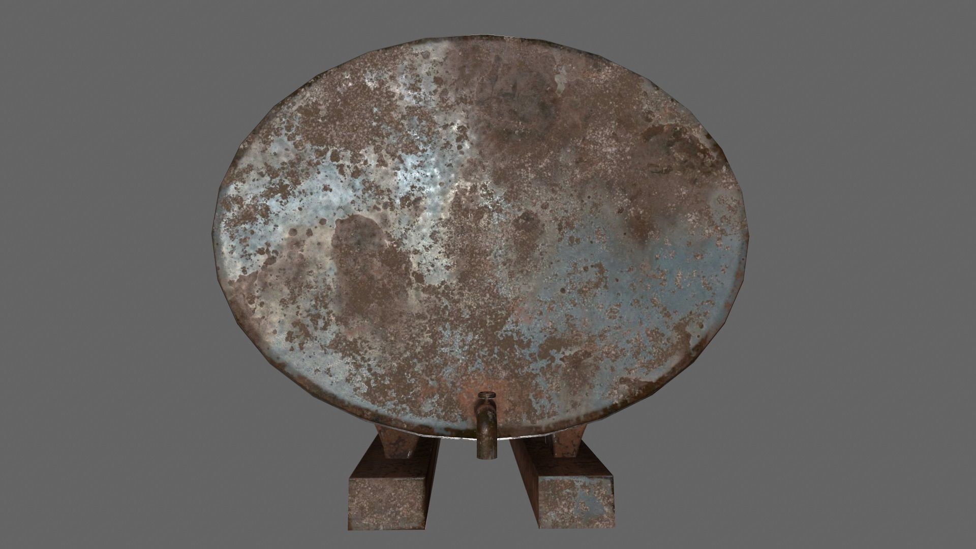 tanker 1 old rusted metal plate Low-poly 3D model_3