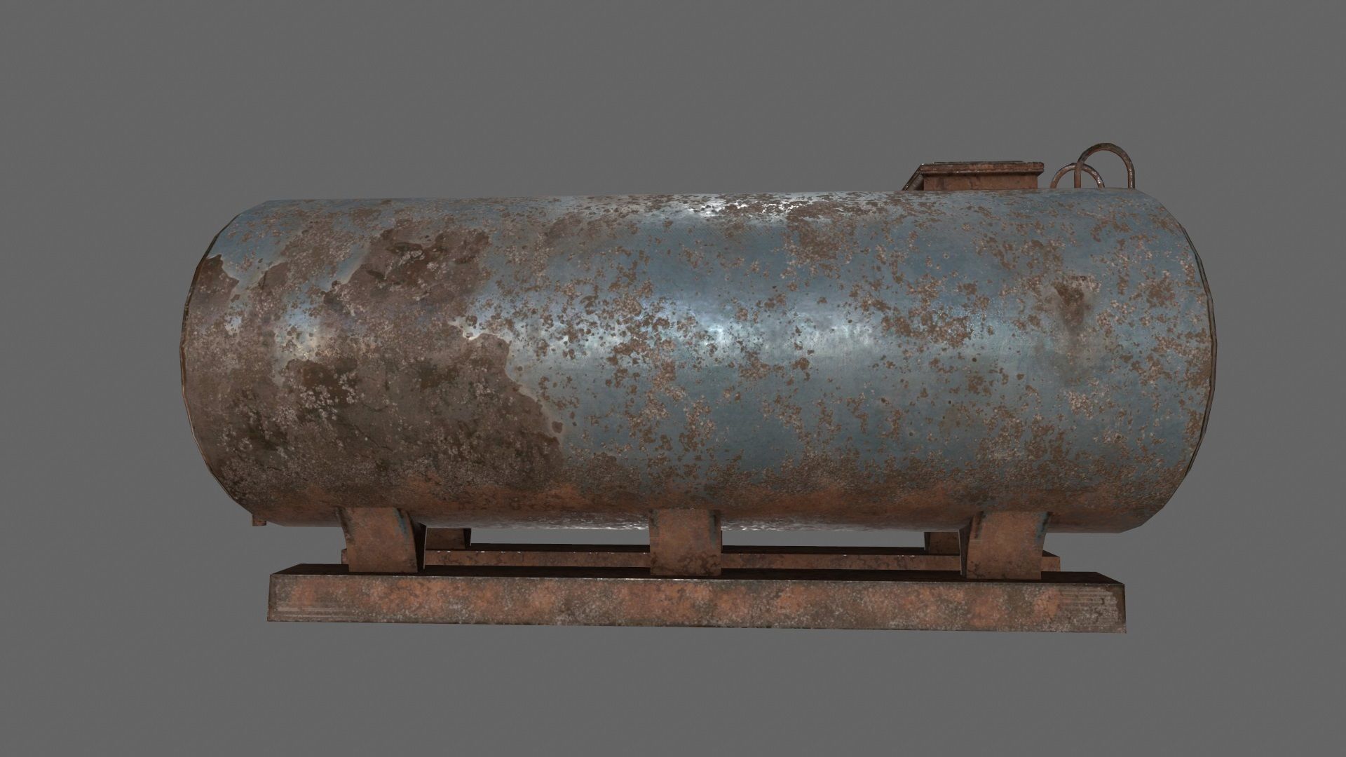 tanker 1 old rusted metal plate Low-poly 3D model_1