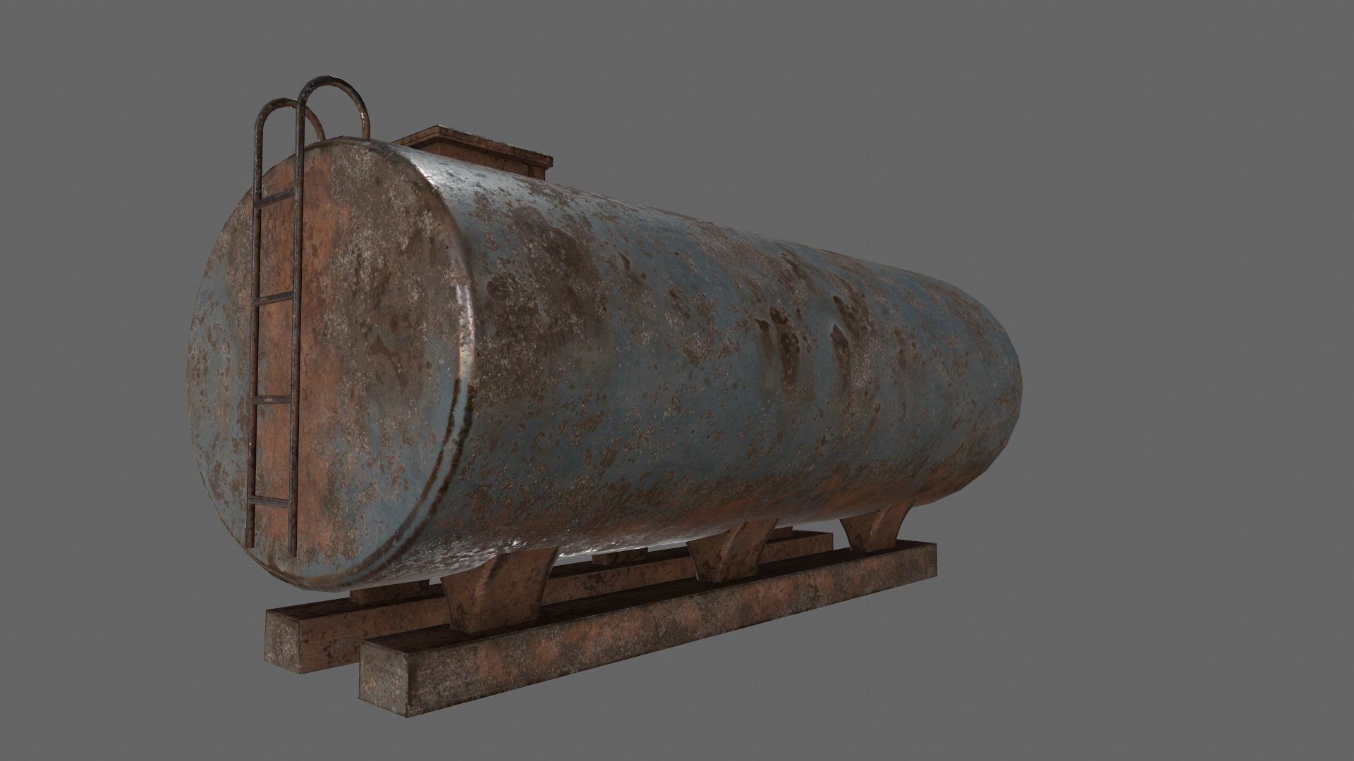 tanker 1 old rusted metal plate Low-poly 3D model_7