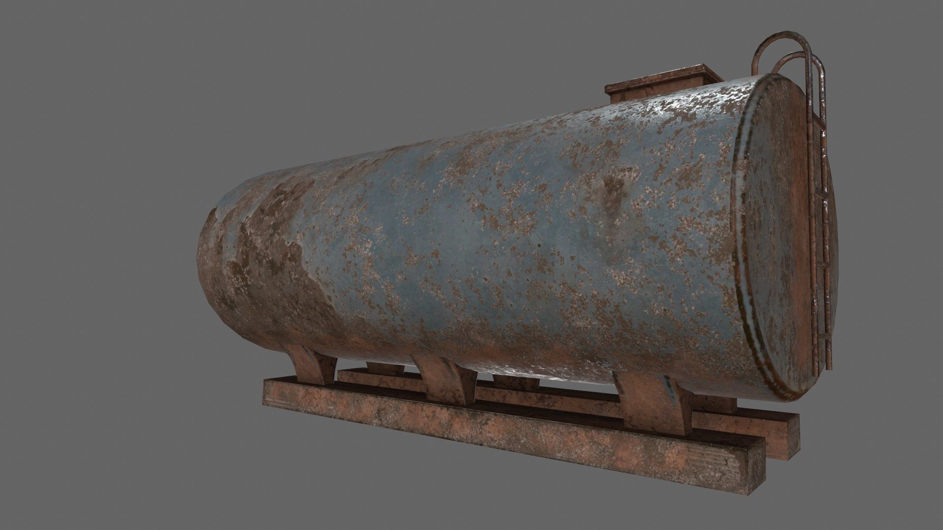 tanker 1 old rusted metal plate Low-poly 3D model_9