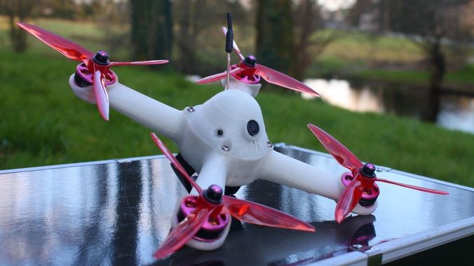 3D195 - Racing quadcopter 3D print model