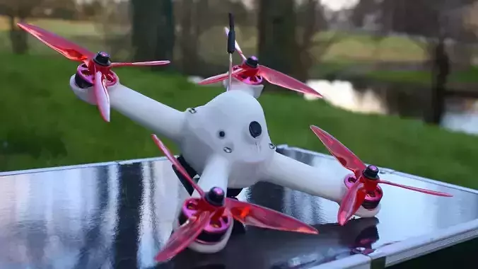 3D195 - Racing quadcopter 3D print model