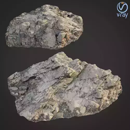 3d scanned rock cliff H2