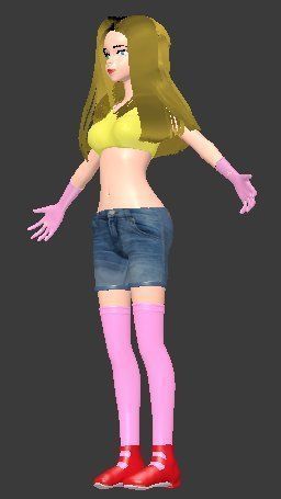 Female-Pretty girl-Beauty girl-cute girl-naked female-breasts 3D model_1