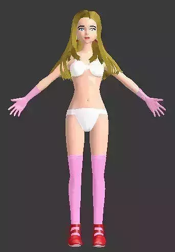 Female-Pretty girl-Beauty girl-cute girl-naked female-breasts 3D model