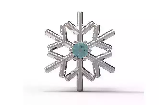 Snowflake earrings Ear Stud gold