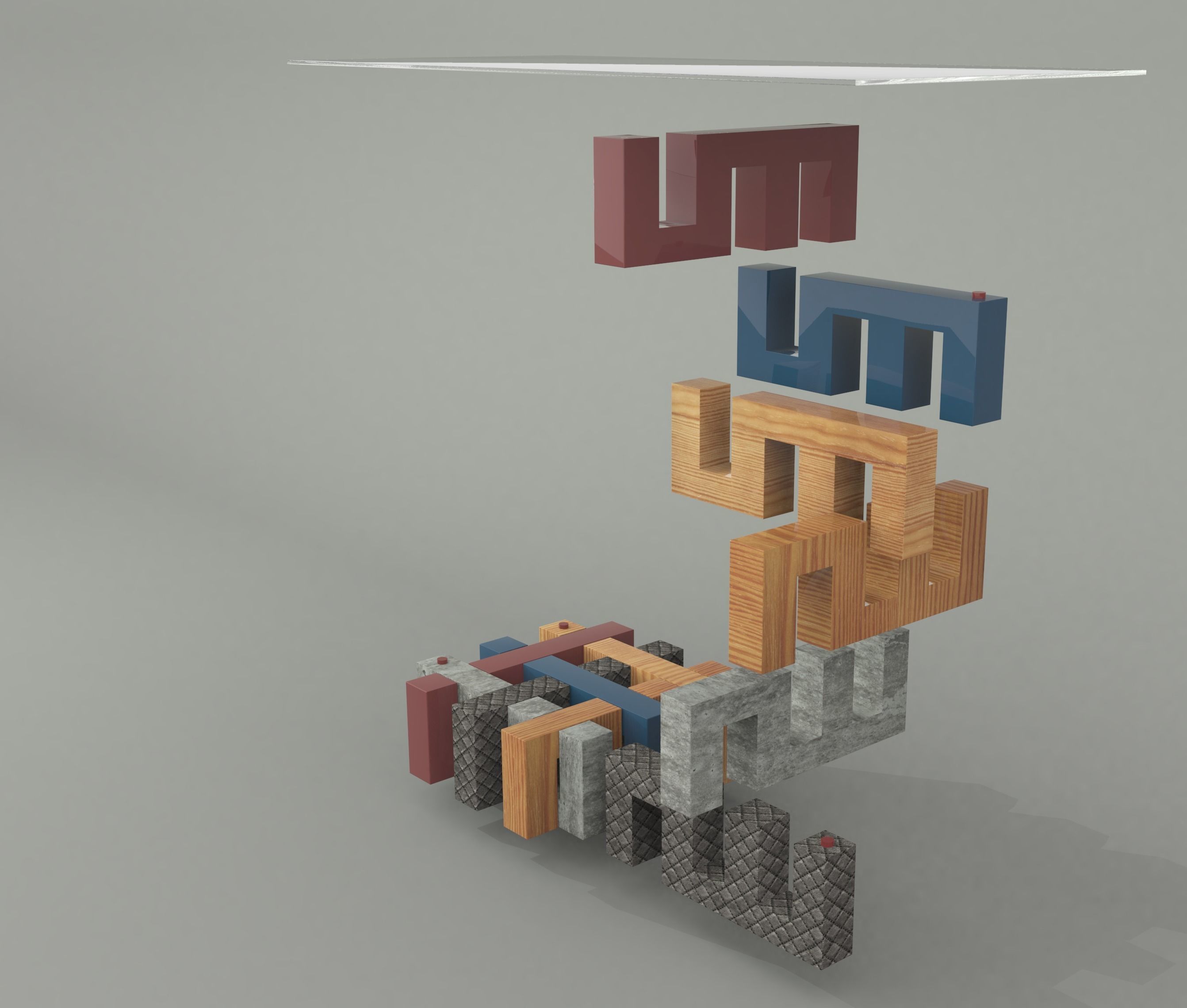 Map Coffee Table Low-poly 3D model_4