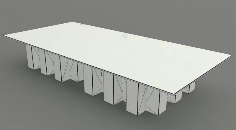 Map Coffee Table Low-poly 3D model_5
