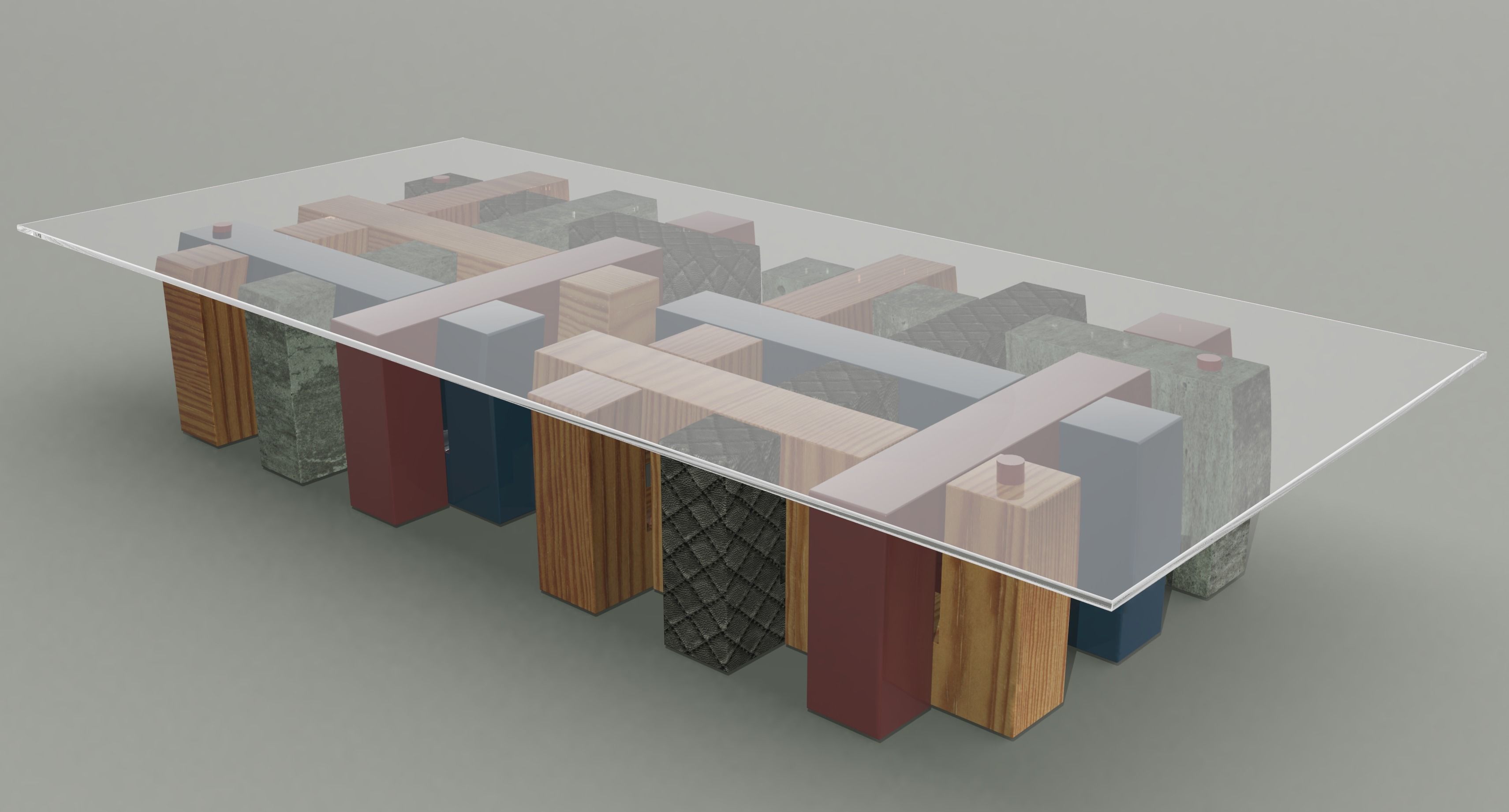 Map Coffee Table Low-poly 3D model_3