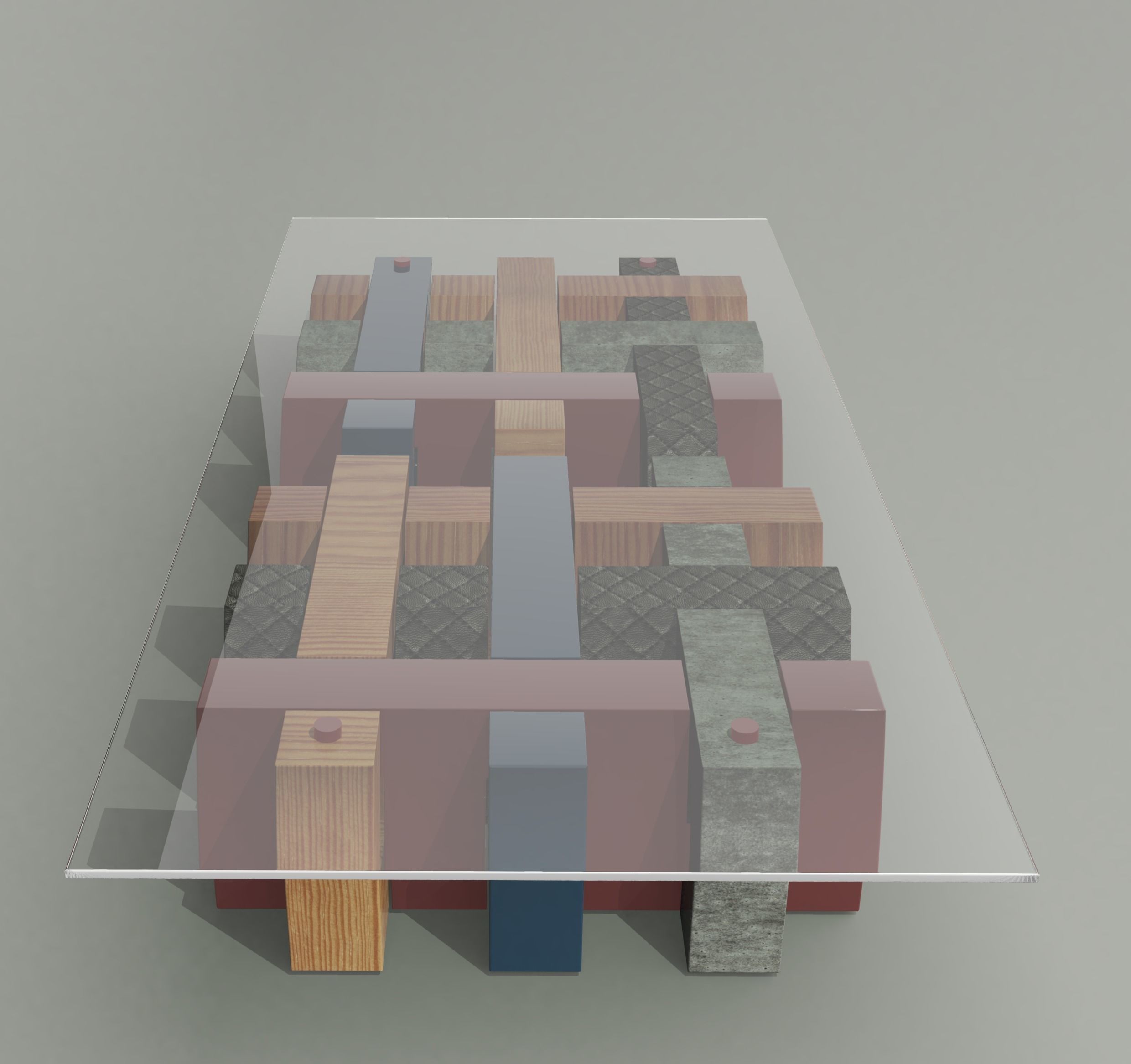Map Coffee Table Low-poly 3D model_2
