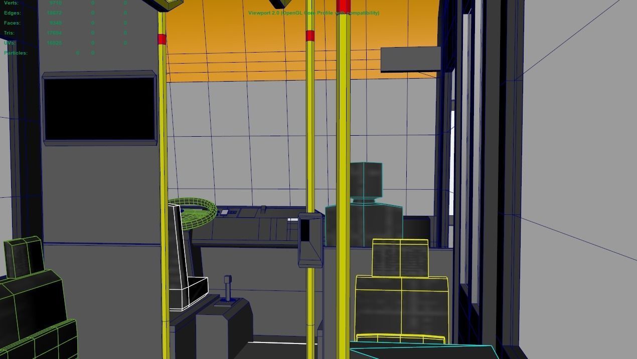 Minibus 19 seater with Wheelchair provision Low-poly 3D model_6