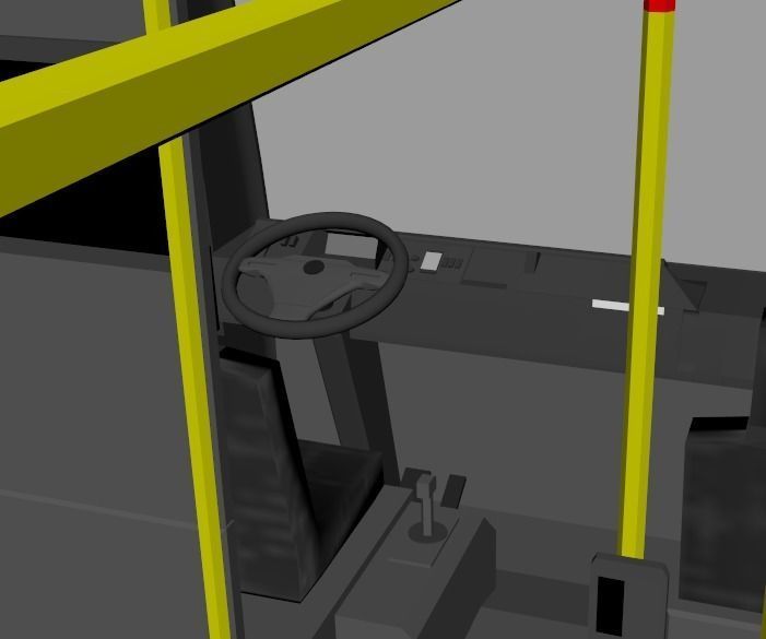 Minibus 19 seater with Wheelchair provision Low-poly 3D model_3