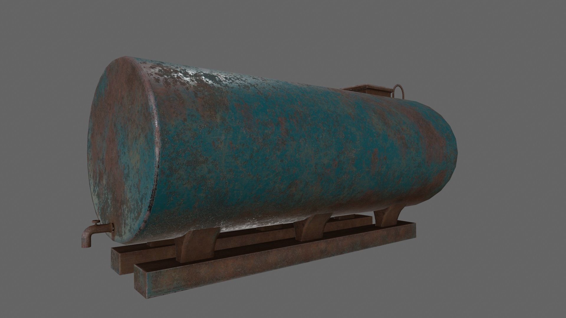 tanker metal tank Low-poly 3D model_3