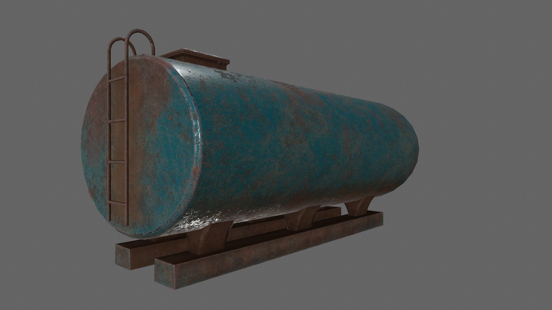 tanker metal tank Low-poly 3D model_4