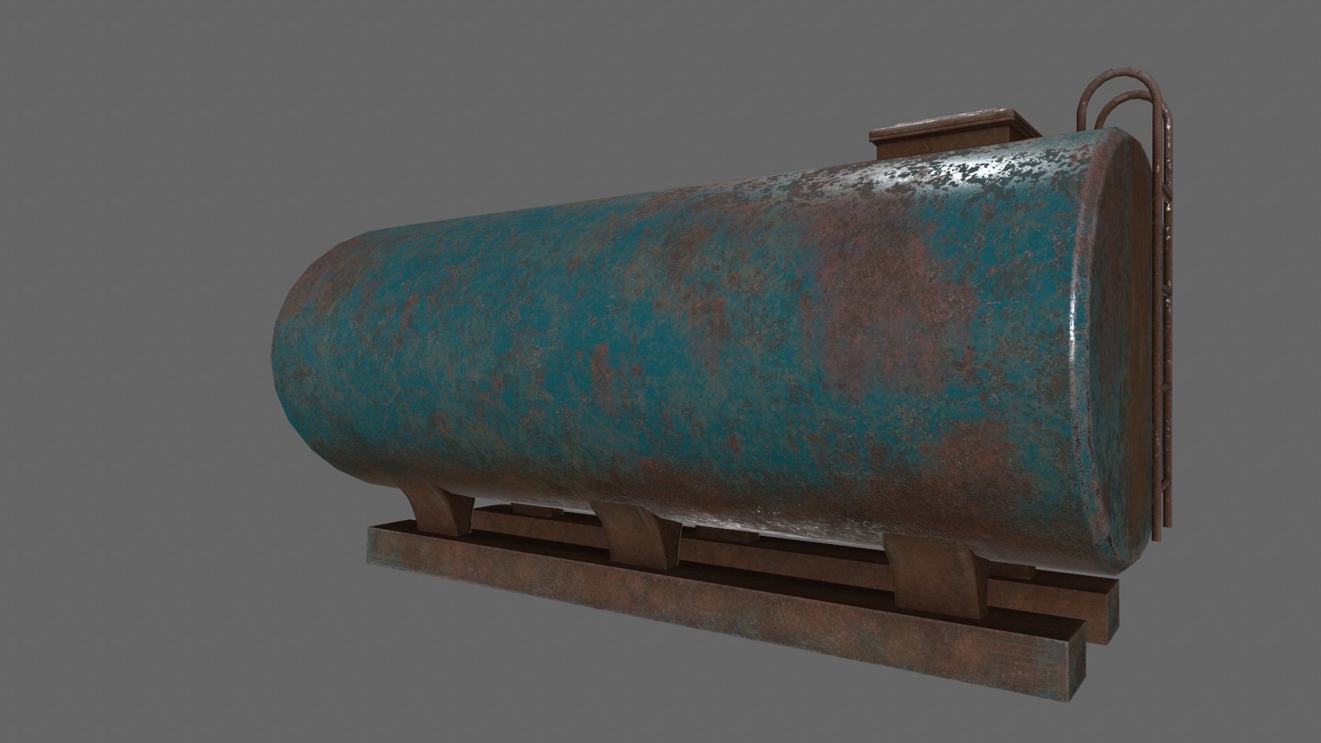 tanker metal tank Low-poly 3D model_5