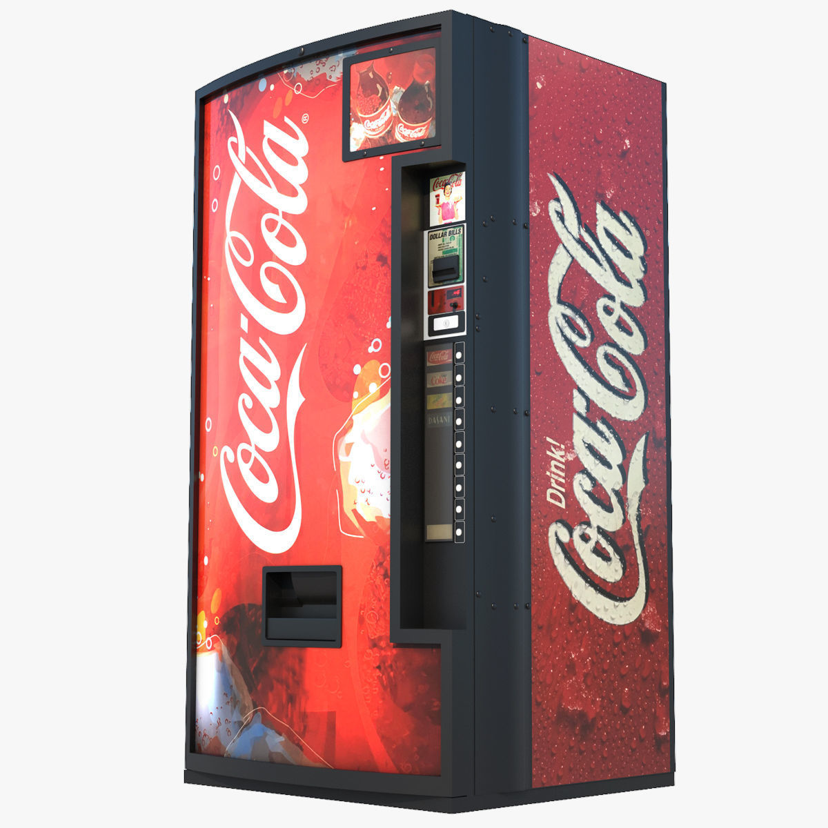 Soda Vending Machine Low-poly 3D model_1
