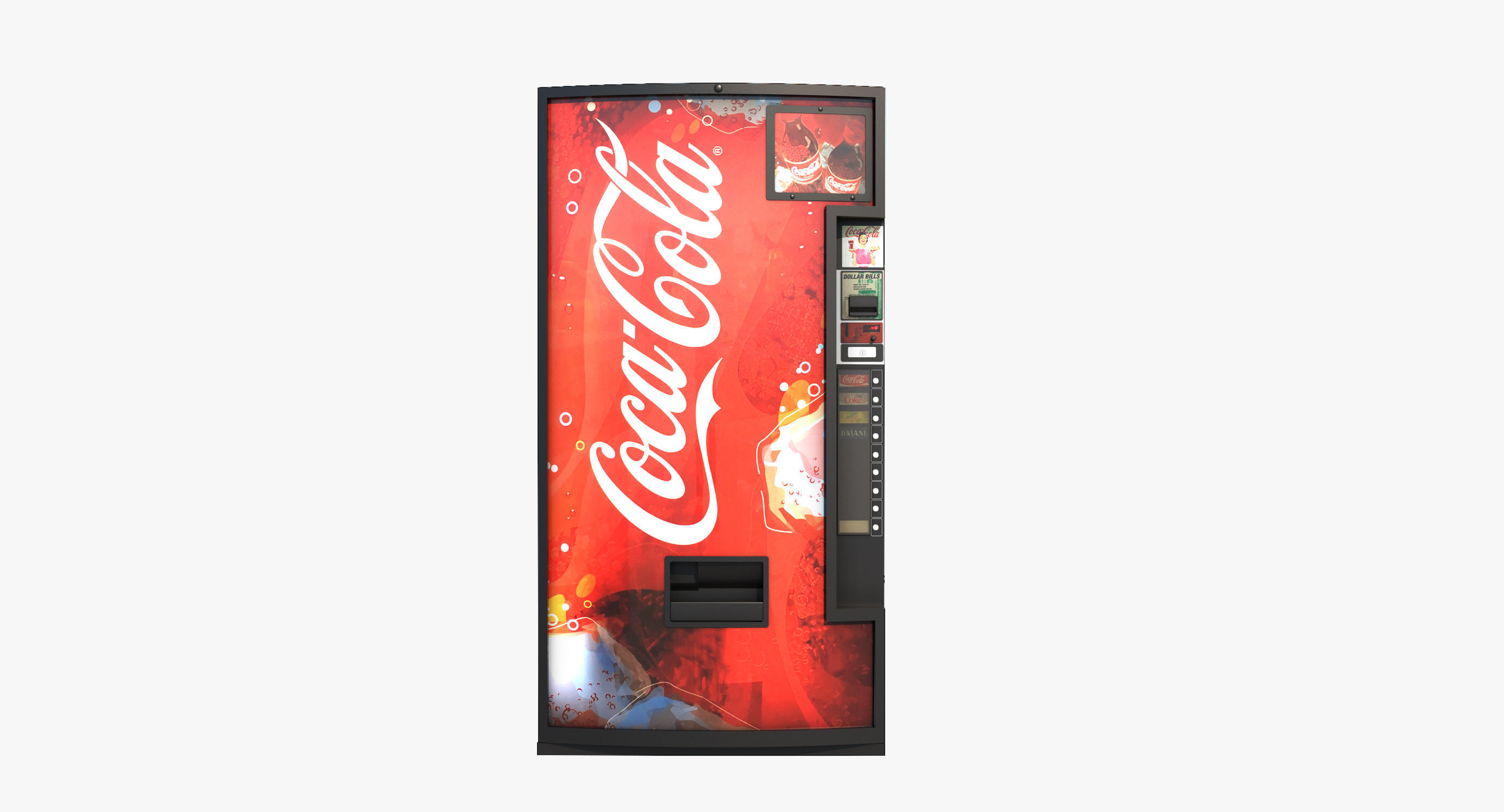 Soda Vending Machine Low-poly 3D model_3