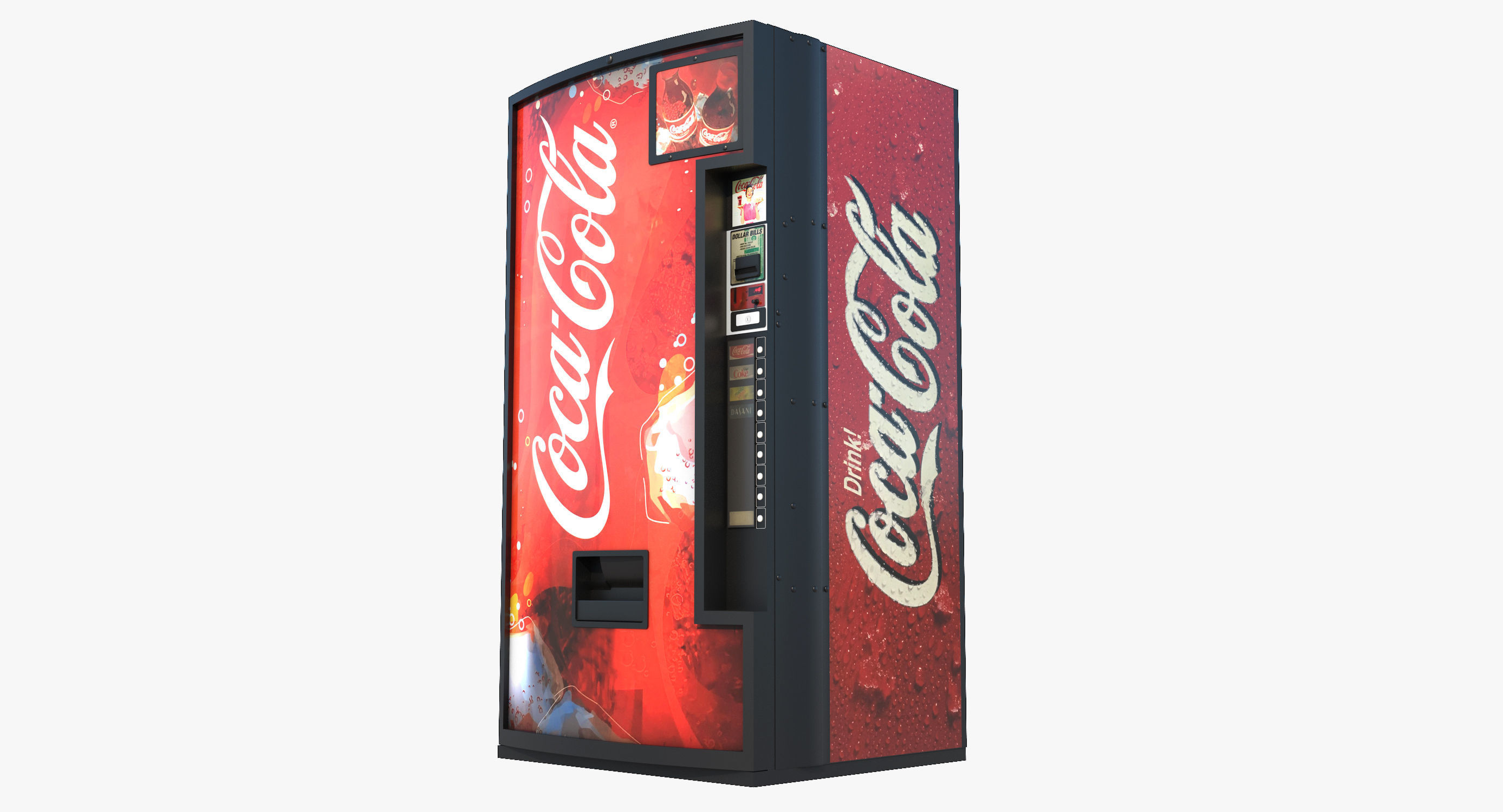 Soda Vending Machine Low-poly 3D model_7