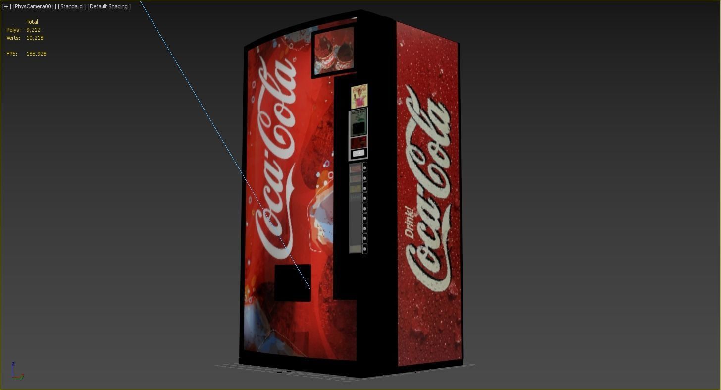 Soda Vending Machine Low-poly 3D model_15