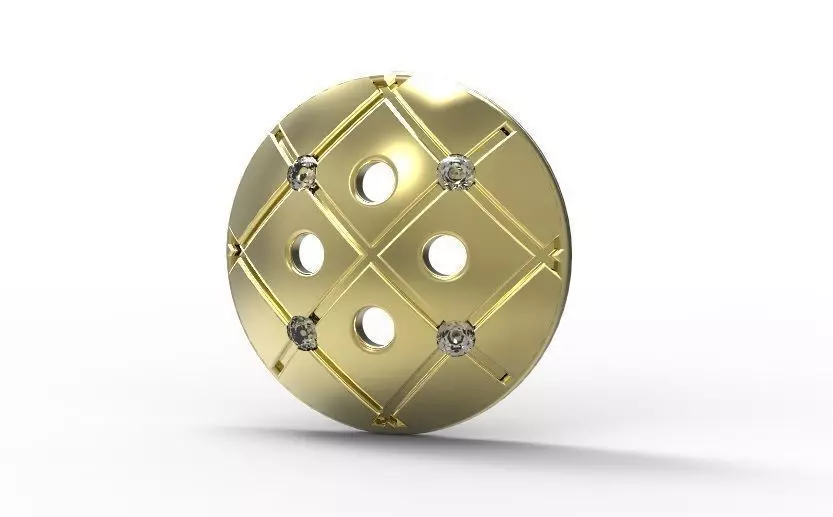 Golden Button Free 3D print model