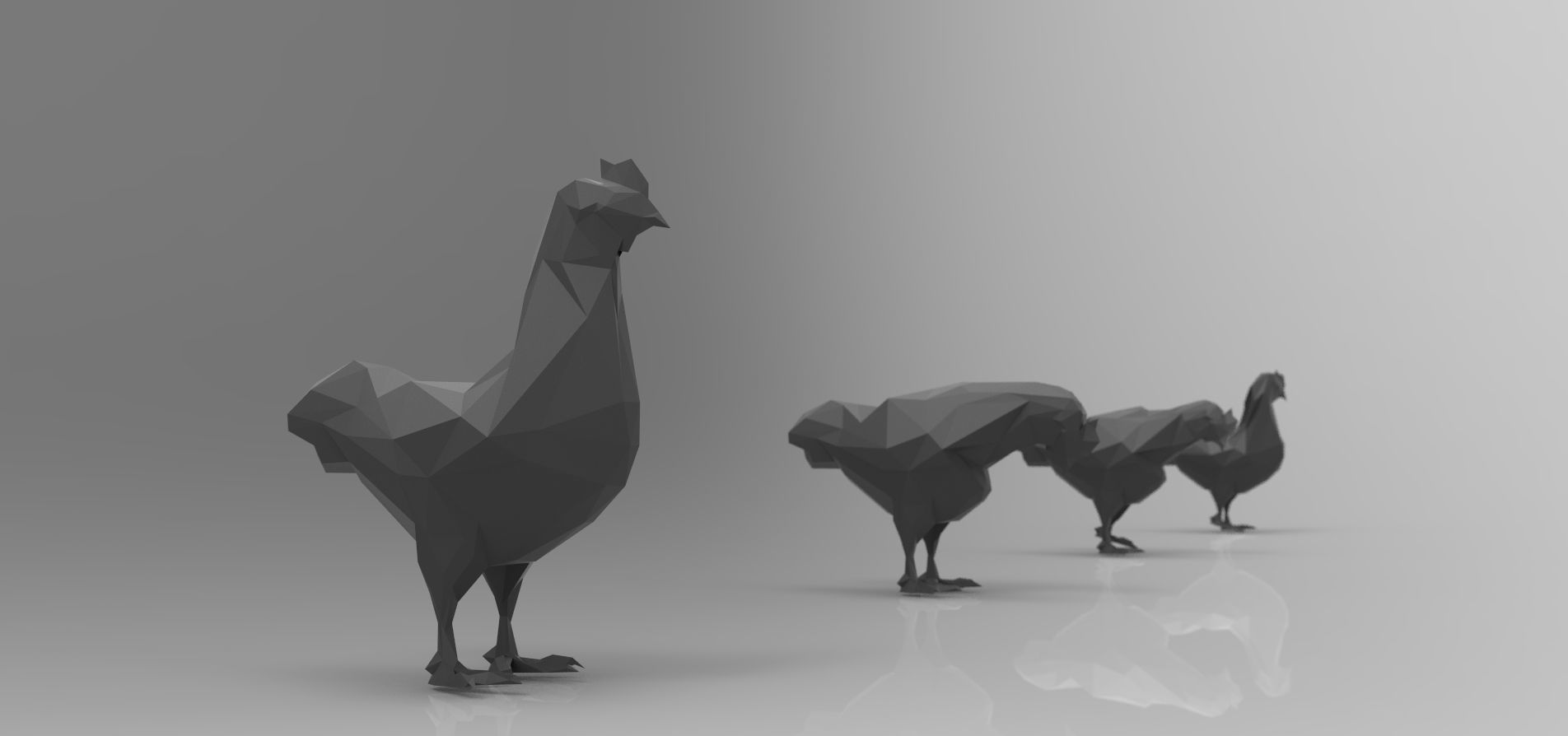 Low poly 3d farm animals Low-poly 3D model_7