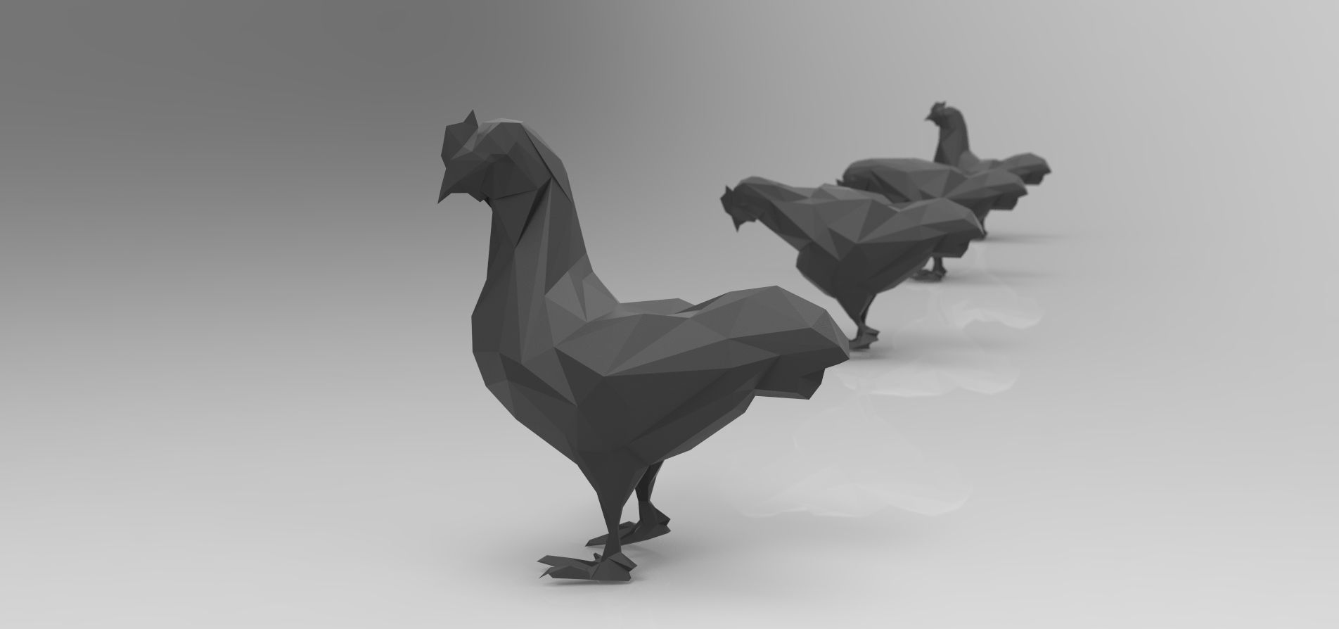 Low poly 3d farm animals Low-poly 3D model_8