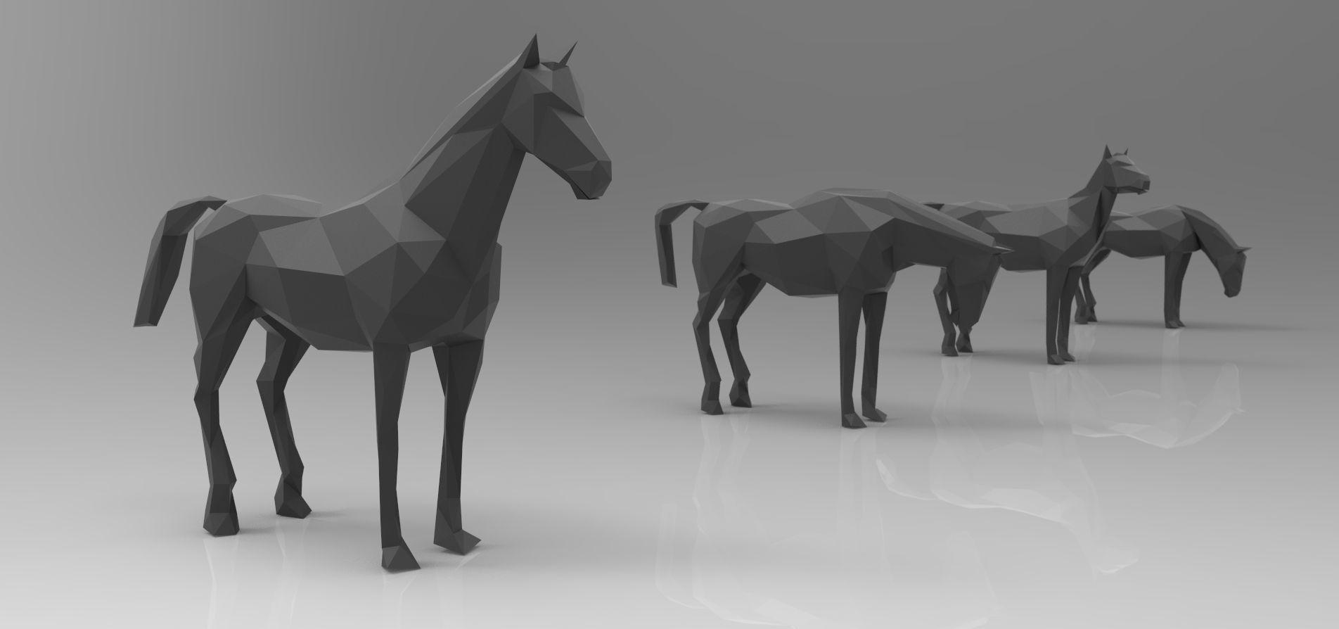 Low poly 3d farm animals Low-poly 3D model_11