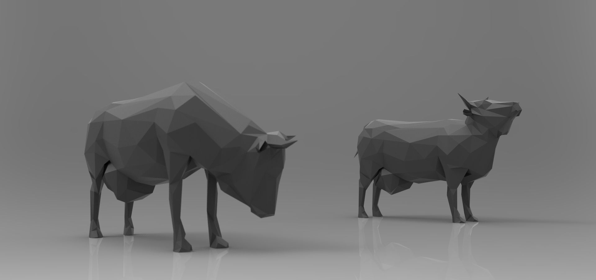 Low poly 3d farm animals Low-poly 3D model_10