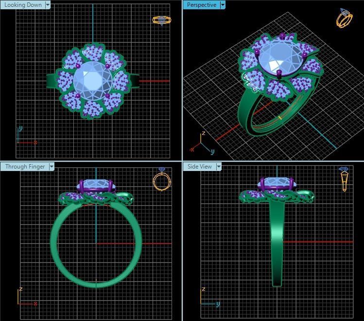  Ring T01378 3D print model_2