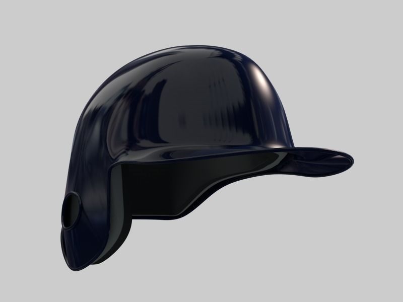 Batting Helmet 3D model_1