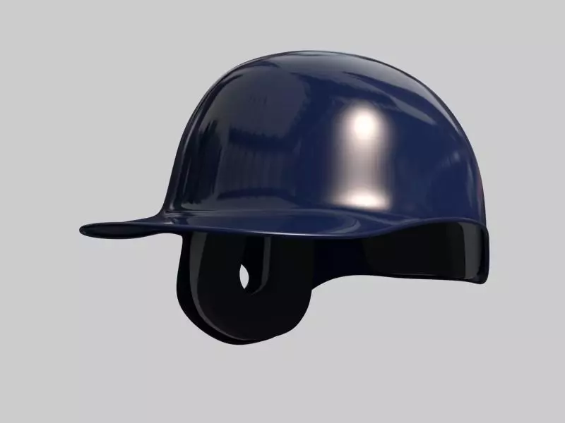 Batting Helmet 3D model_0
