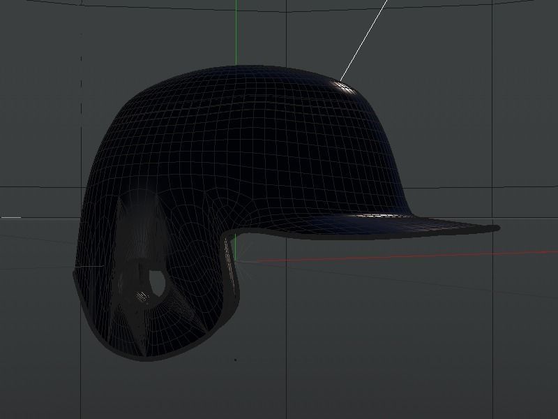 Batting Helmet 3D model_4