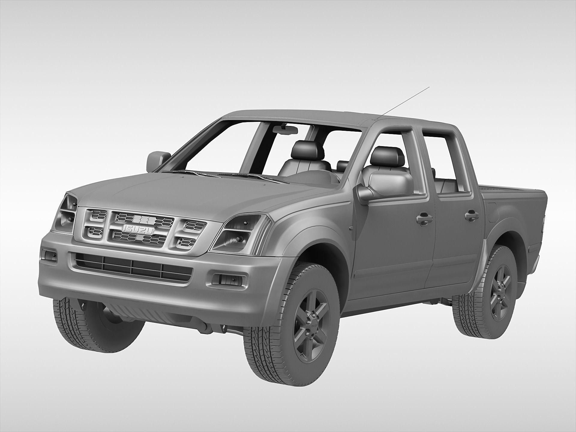 Isuzu D-Max Crew Cab 2004 - 2011 3D model_6