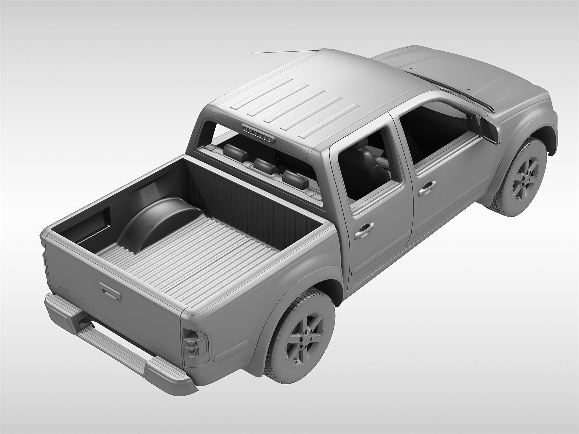 Isuzu D-Max Crew Cab 2004 - 2011 3D model_8