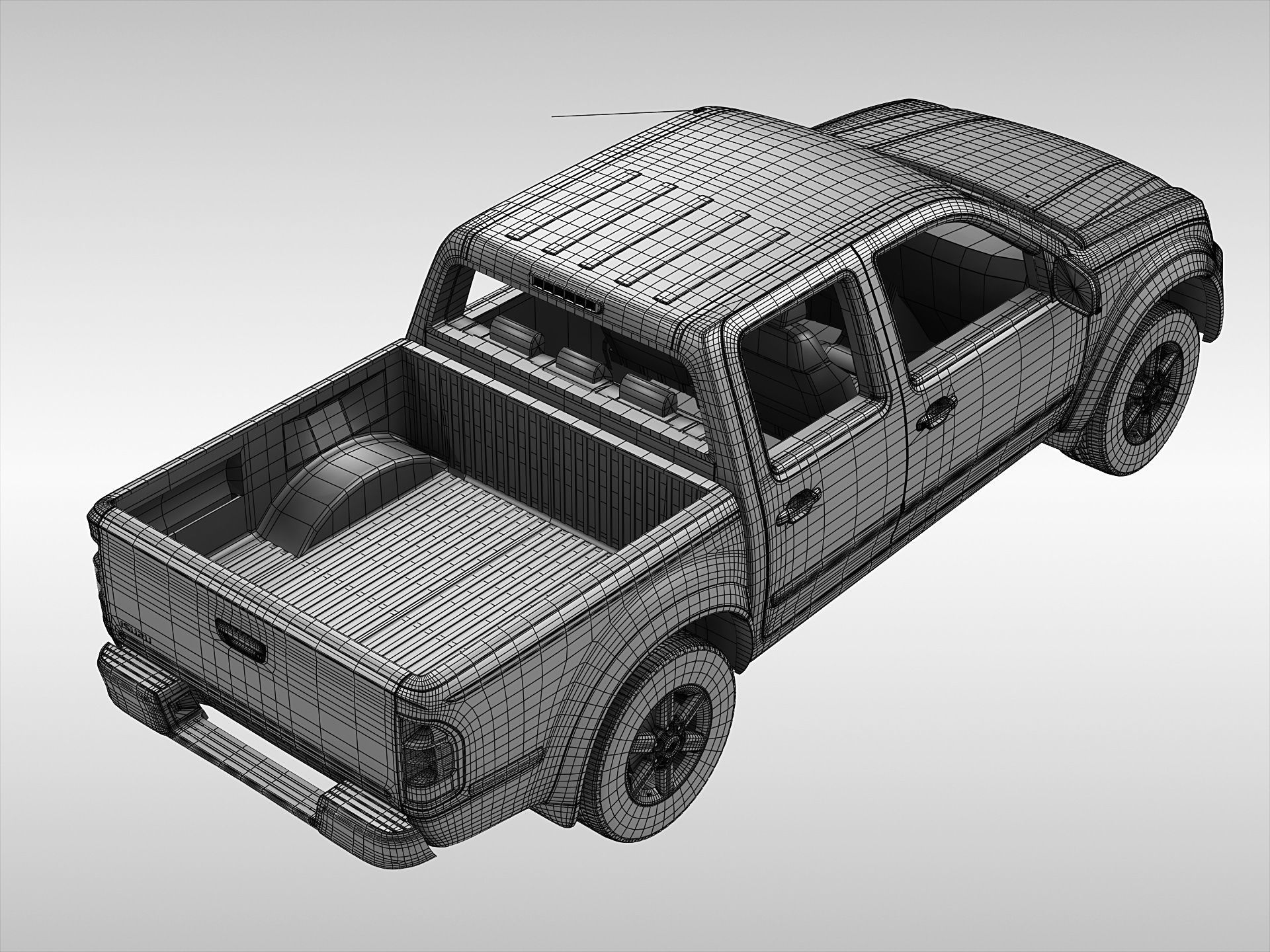 Isuzu D-Max Crew Cab 2004 - 2011 3D model_13