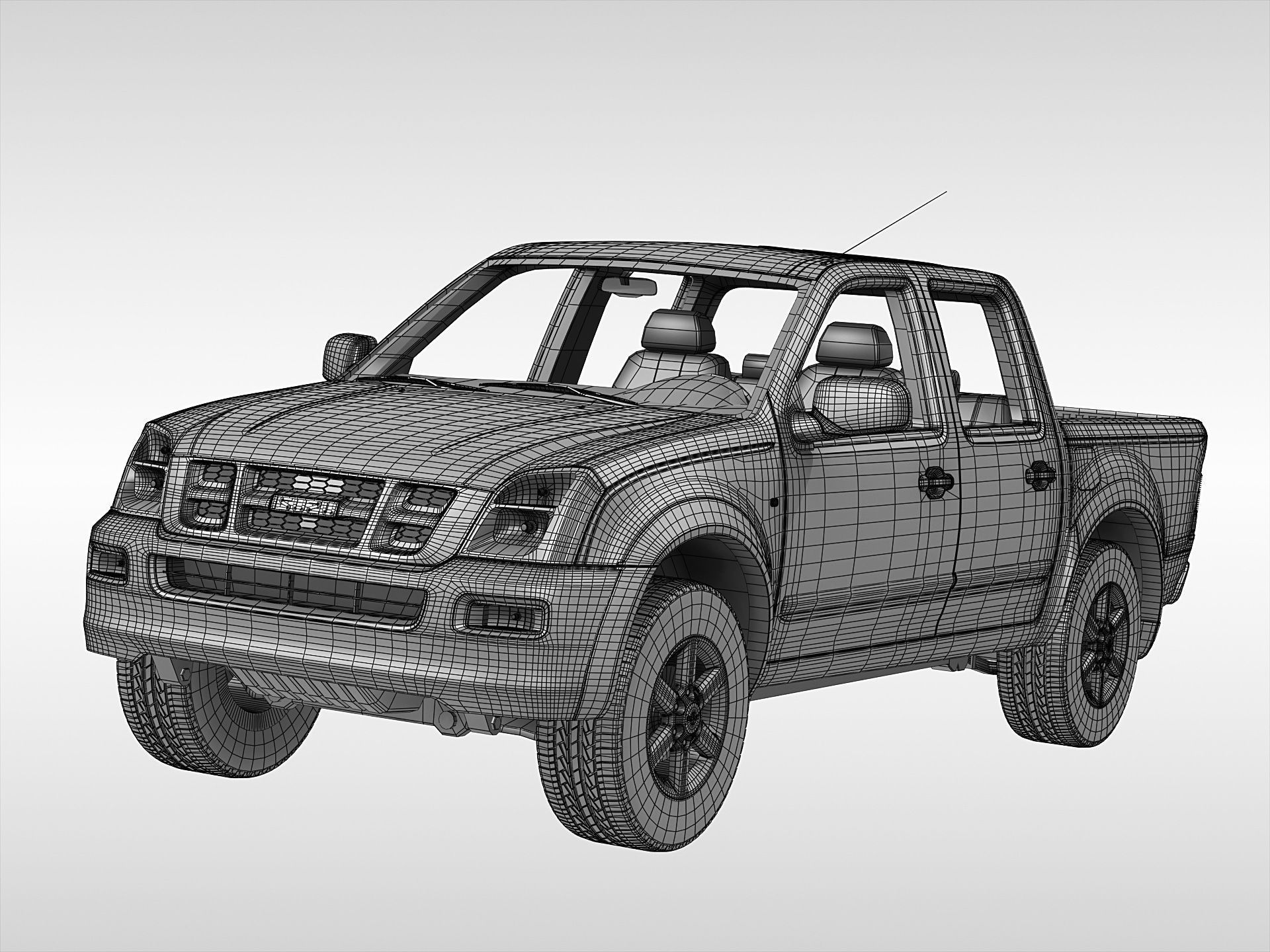 Isuzu D-Max Crew Cab 2004 - 2011 3D model_11
