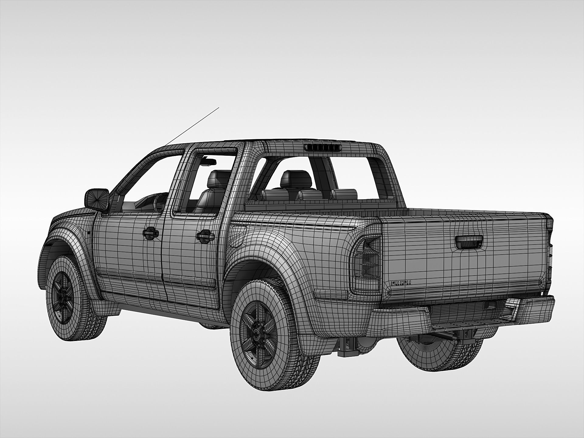 Isuzu D-Max Crew Cab 2004 - 2011 3D model_12