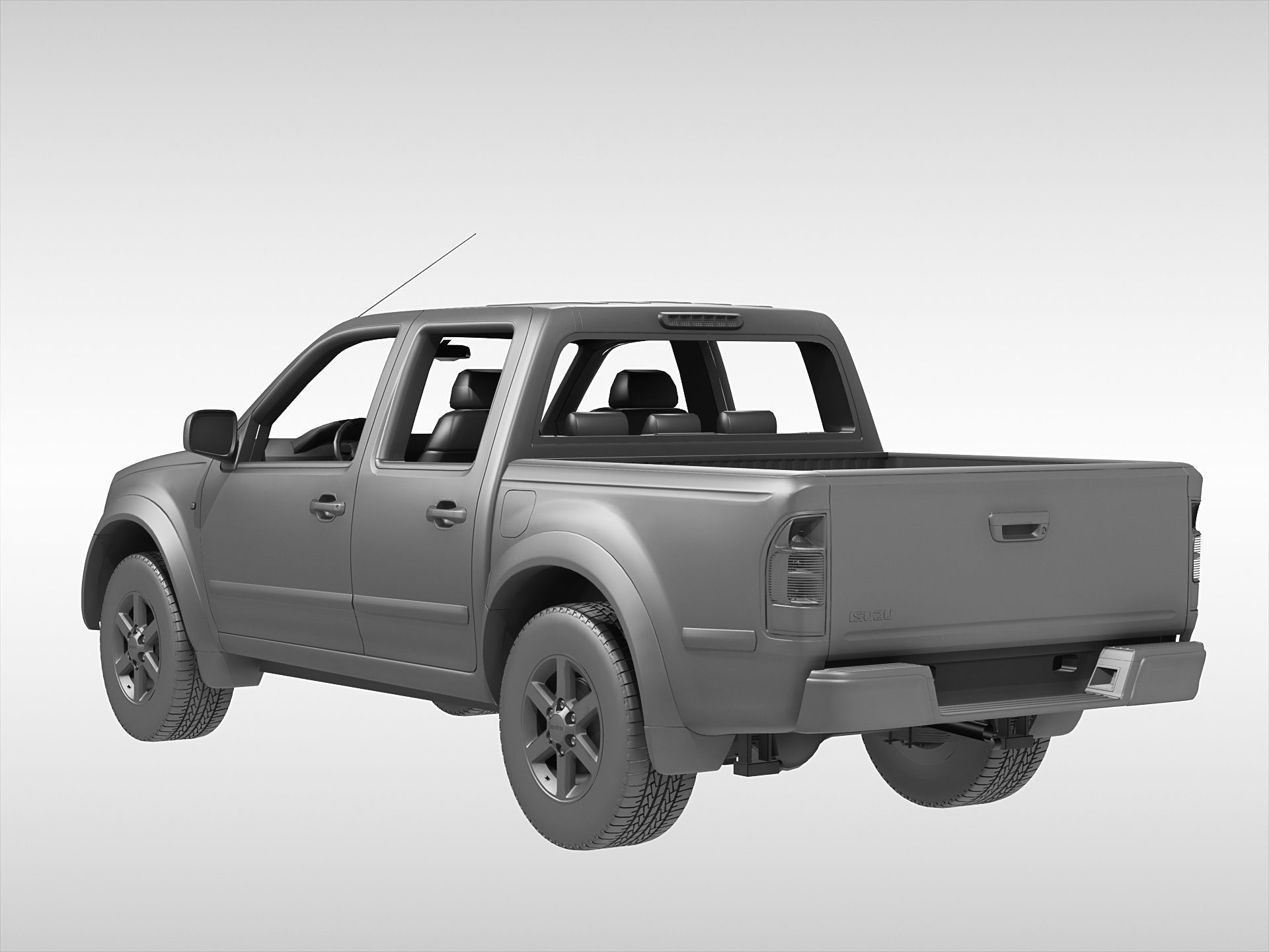 Isuzu D-Max Crew Cab 2004 - 2011 3D model_7