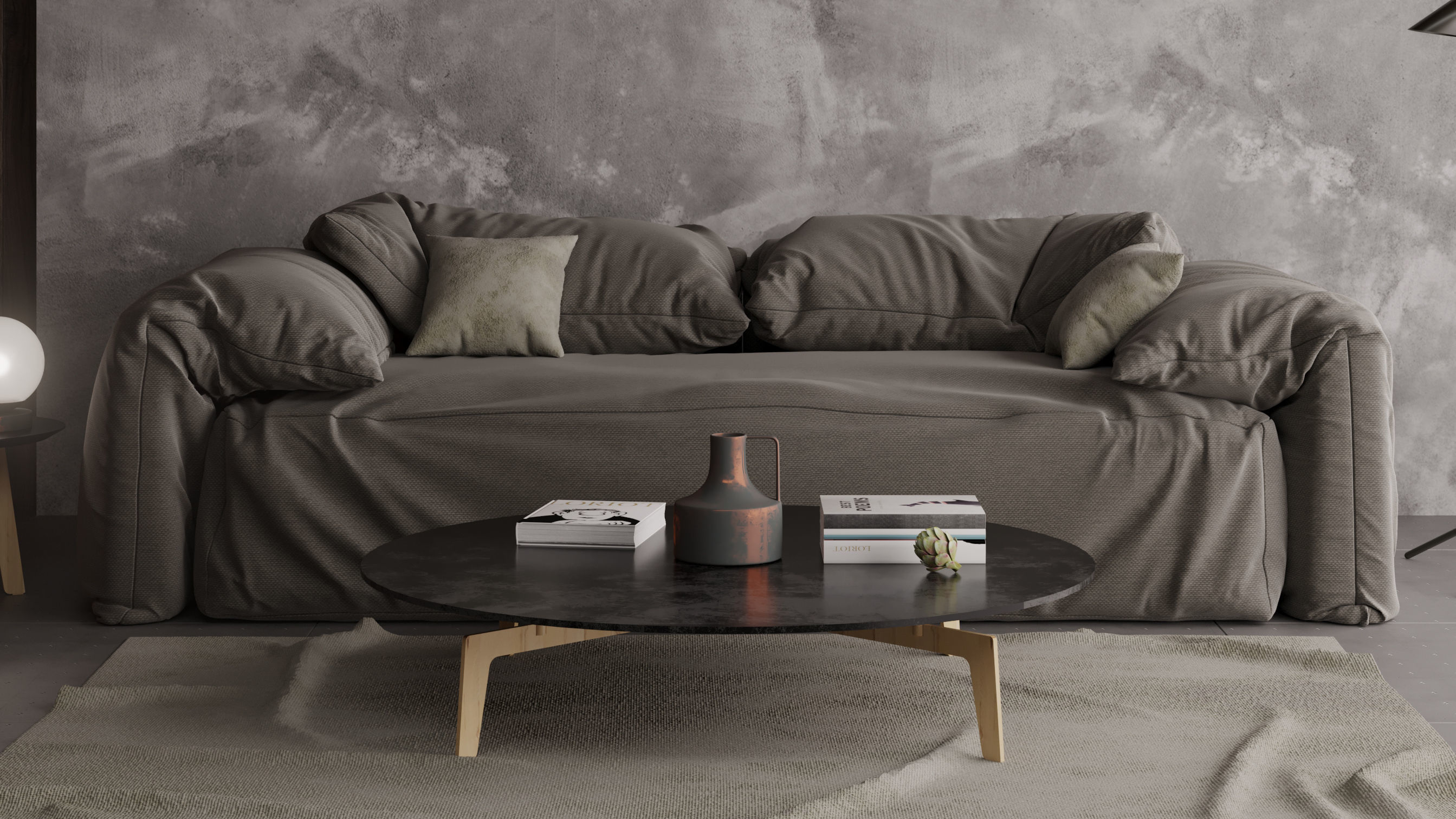 3D Sofa Baxter CGTrader