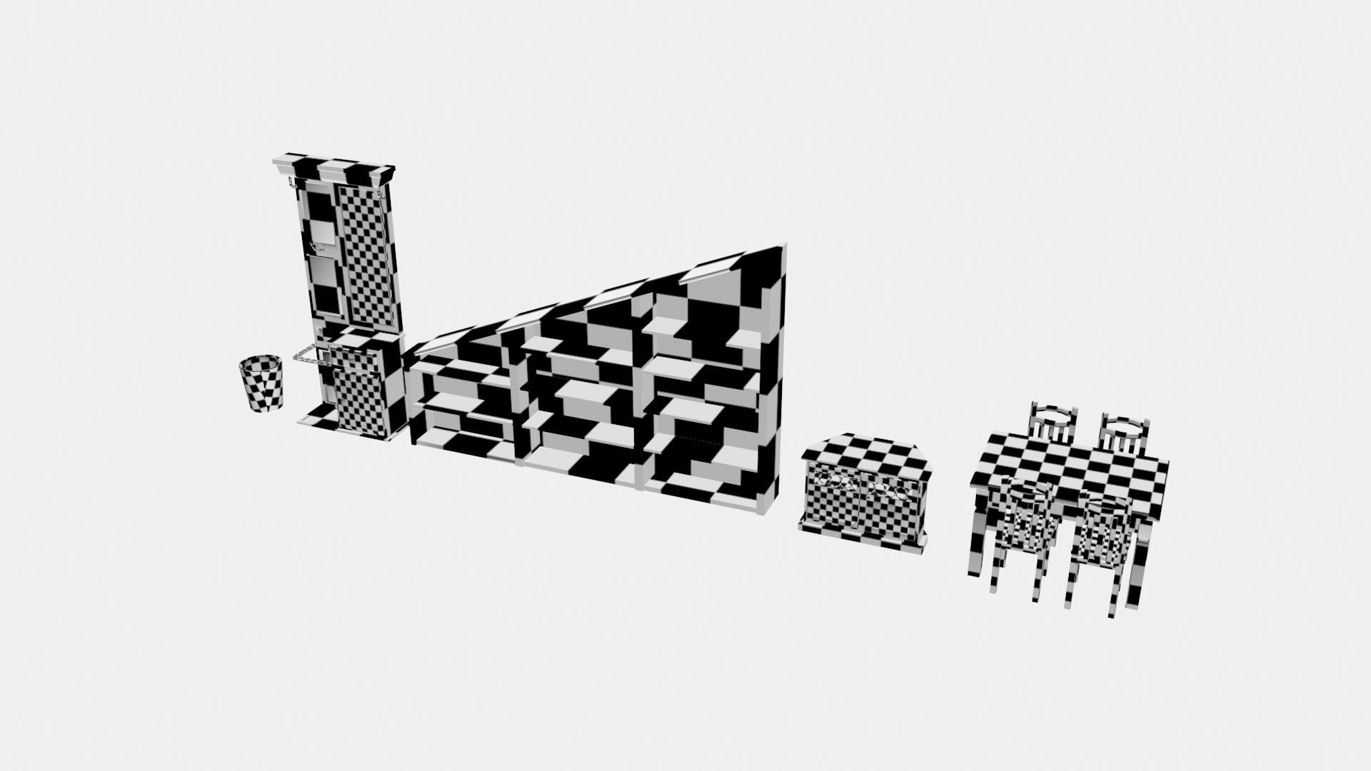 Dining Room Pack Low-poly 3D model_9