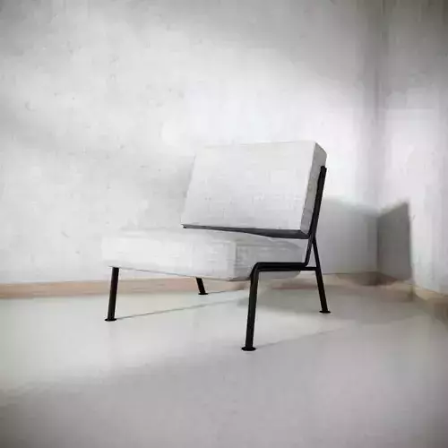 Enameled Metal Lounge 3D model