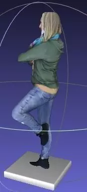 3D print data file wrl Woman including base 3D model_0