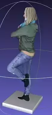 3D print data file wrl Woman including base 3D model
