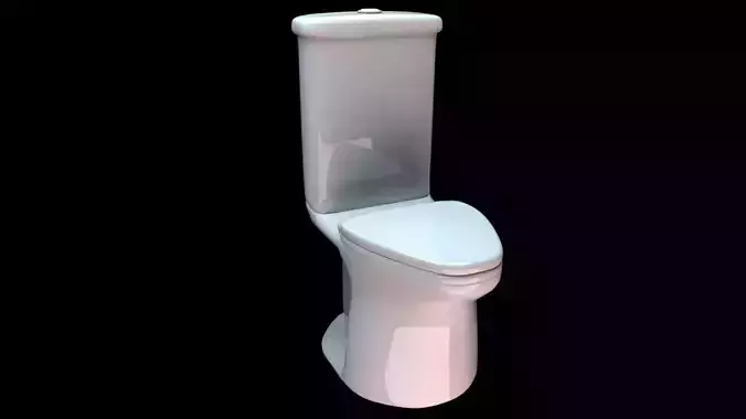 Simple Toilet Model 3D model