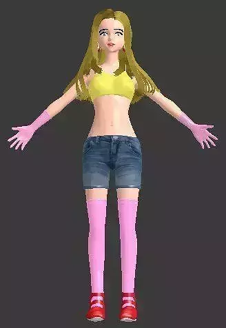 Pretty girl - Pretty Female- Cute Female - Woman - Breasts  3D model