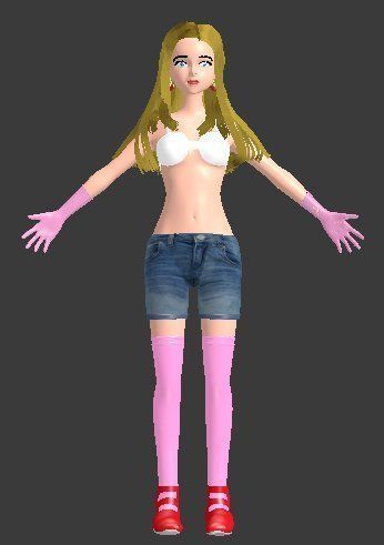 Pretty girl - Pretty Female- Cute Female - Woman - Breasts  3D model_2