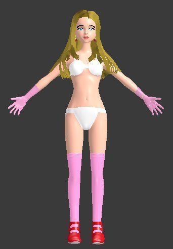 Pretty girl - Pretty Female- Cute Female - Woman - Breasts  3D model_3