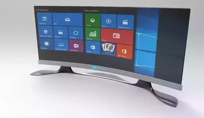 windows oled plus smart tv Free 3D model
