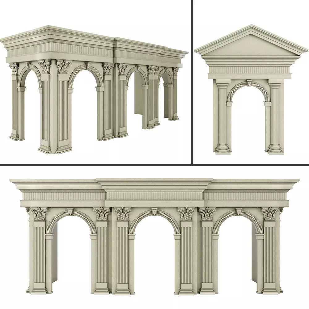 Classic Architecture Arch 2 3D model_0