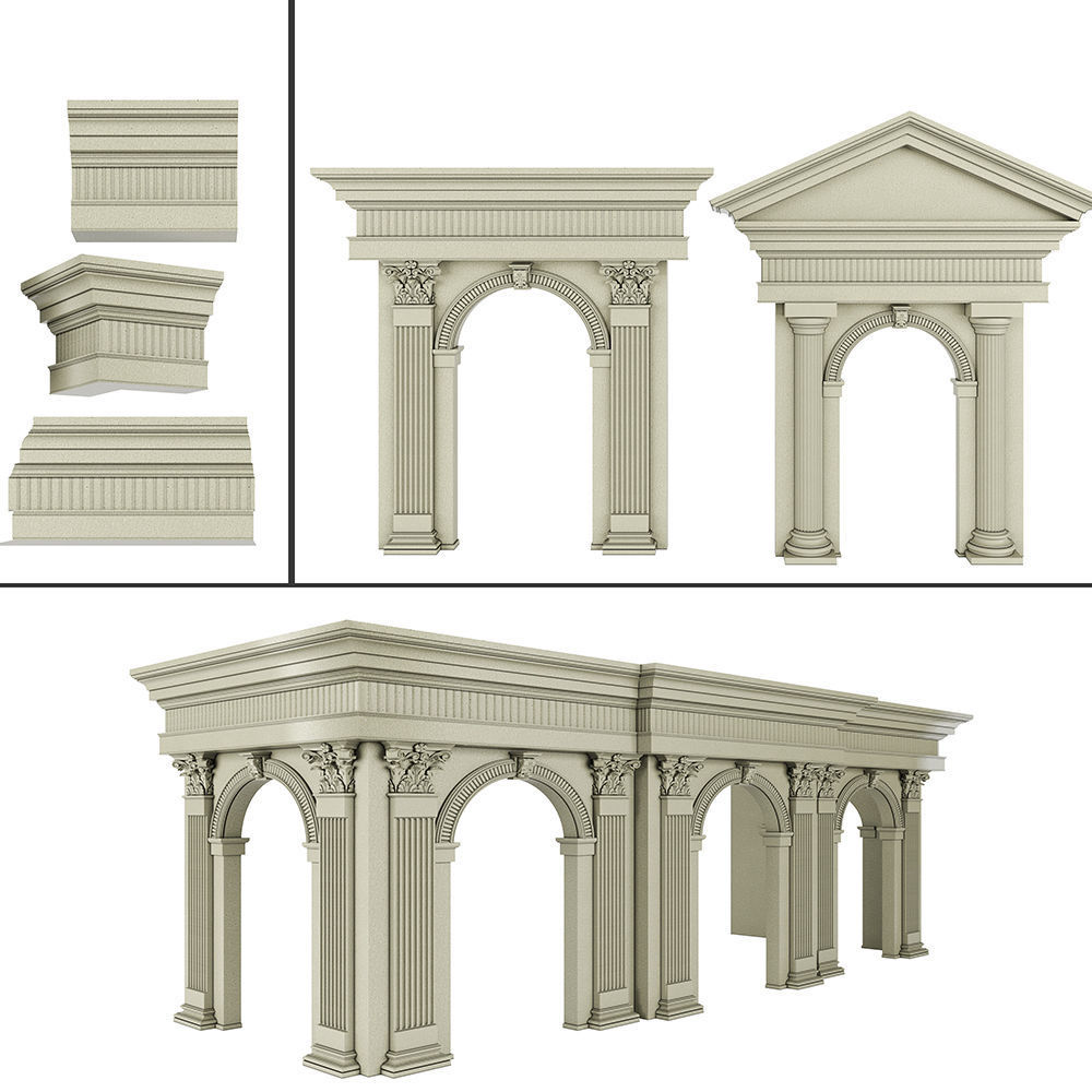 Classic Architecture Arch 2 3D model_1